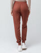 SKY AND SPARROW Solid Burnt Orange Womens Jogger Pants image number 3
