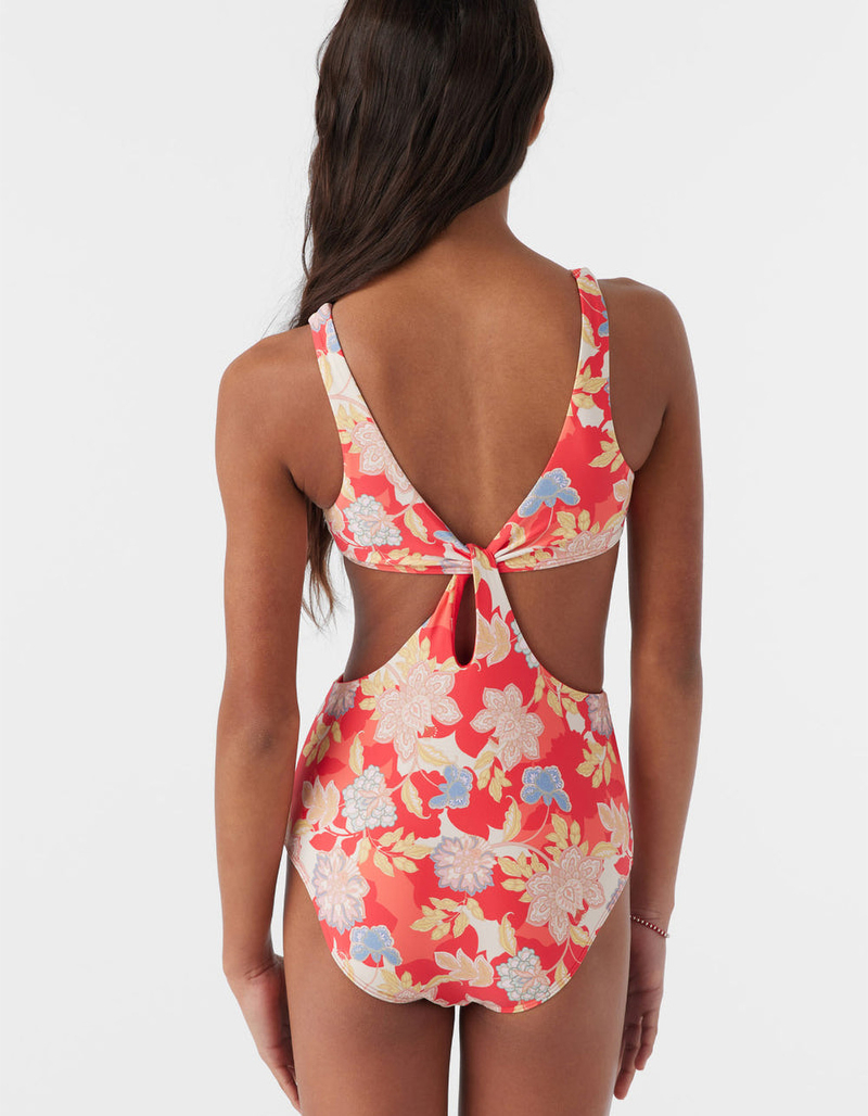 O'NEILL Antalya Floral Girls Twist Front One Piece Swimsuit image number 1