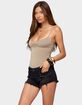 EDIKTED Harlow Gathered V-Neck Bodysuit image number 2