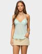 EDIKTED Iridescent Button Sheer Chiffon Halter Top image number 1