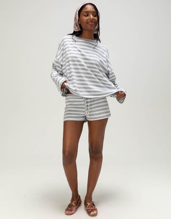 FULL TILT Stripe Womens Long Sleeve Tee Alternative Image