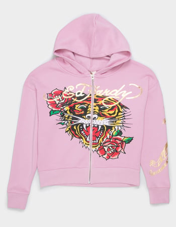 ED HARDY Tiger Rose Girls Zip-Up Hoodie Alternative Image