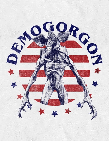 STRANGER THINGS Demogorgon Stripes Unisex Tee Alternative Image