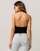 BOZZOLO Crop Rib Womens Halter Top image number 2
