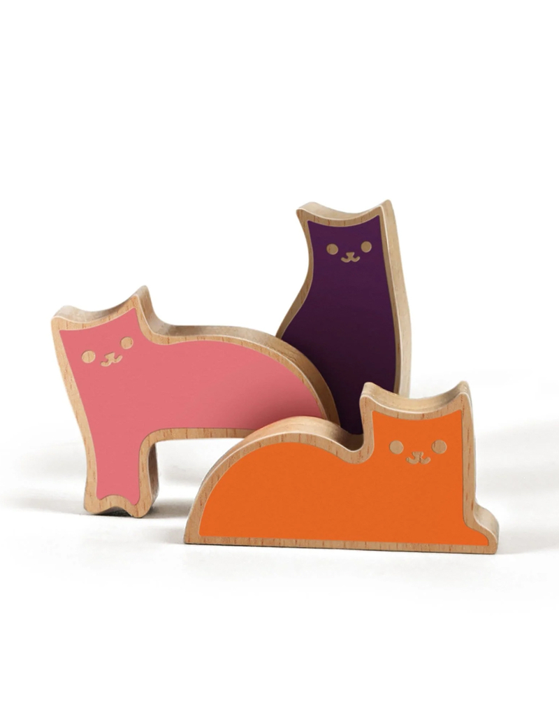 FRED & FRIENDS Crazy Cat Lady Wooden Stacking Game image number 3