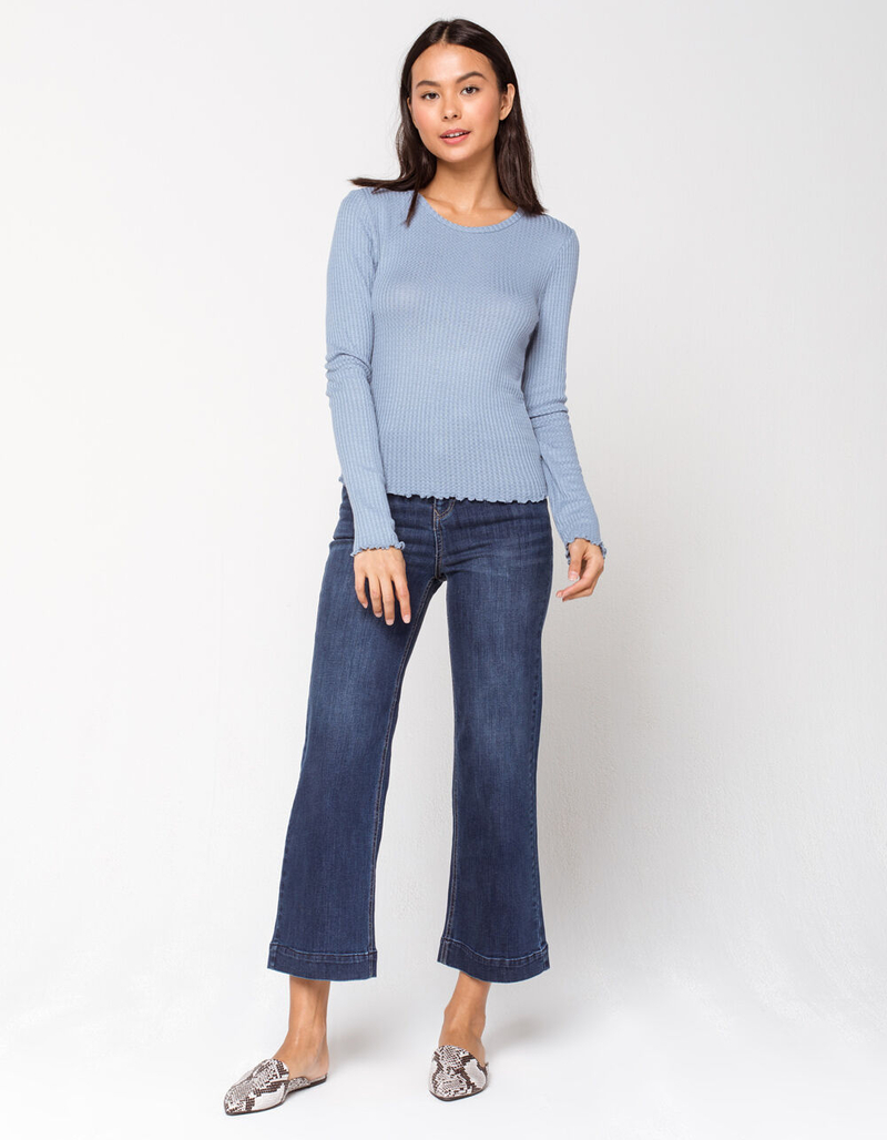 DESTINED Blue Womens Thermal Tee image number 3