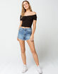 IVY & MAIN Cinch Front Womens Off The Shoulder Top image number 4