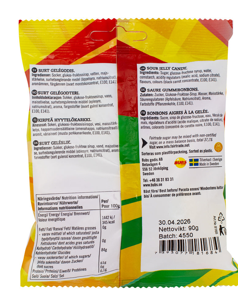 BUBS Sour Skull Gummy Candy  image number 2
