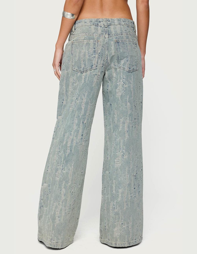 EDIKTED Blaze Distressed Low Rise Jeans image number 1