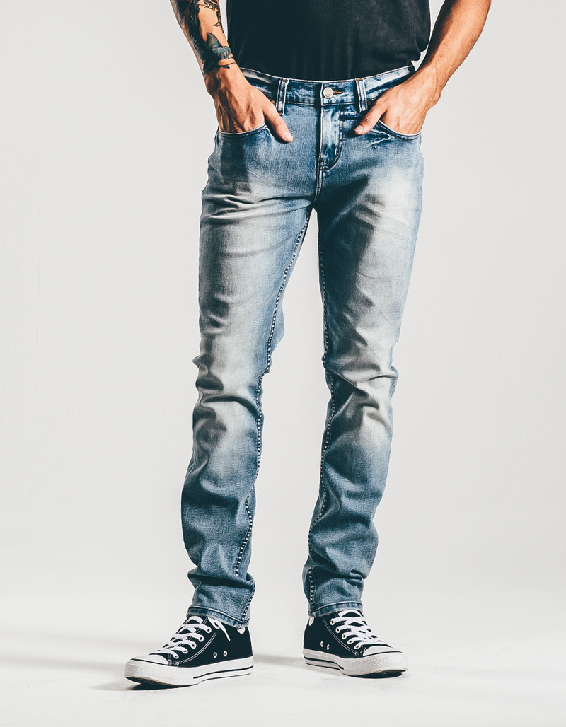 RSQ Seattle Mens Skinny Tapered Stretch Jeans image number 2