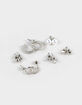 FULL TILT 6 Pack Mixed Stud And Hoop Earrings image number 1