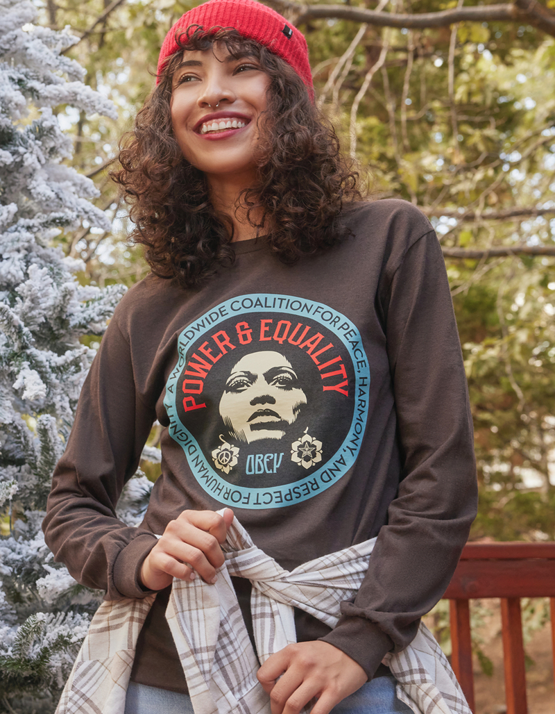 OBEY Peace Harmony and Repect Womens Tee image number 0