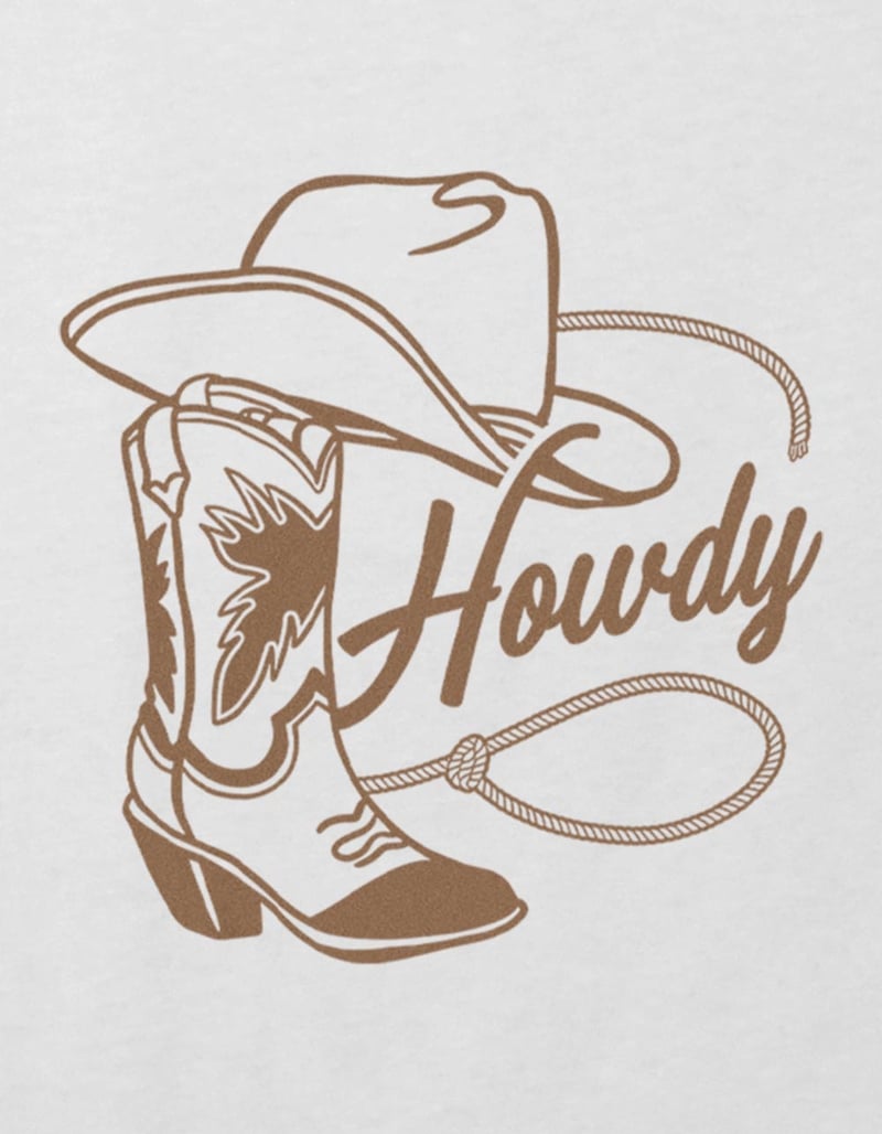 WESTERN Howdy Boots Girls Crop Tee image number 1