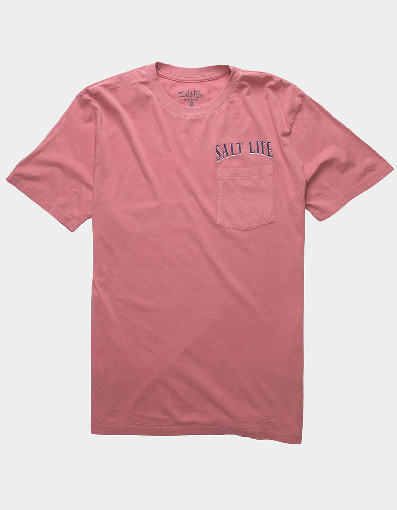 SALT LIFE Watermans Sunset Mens Mauve T-Shirt image number 1