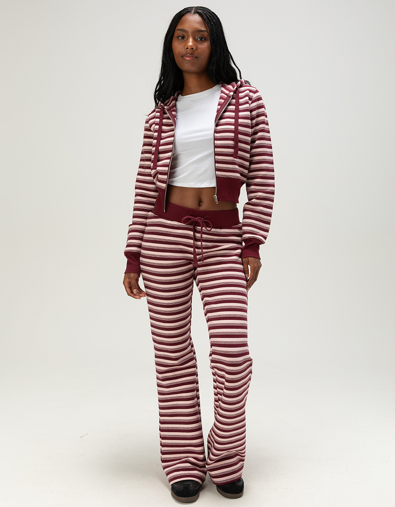 TILLYS Womens Stripe Zip-Up Hoodie image number 4