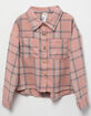 HEART AND ARROW Cropped Girls Flannel image number 1