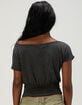 FULL TILT Off The Shoulder Womens Banded Bottom Top image number 4
