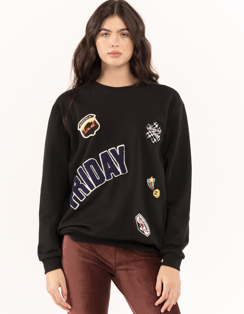 FULL TILT Friday Patch Womens Crewneck Sweatshirt image number 0