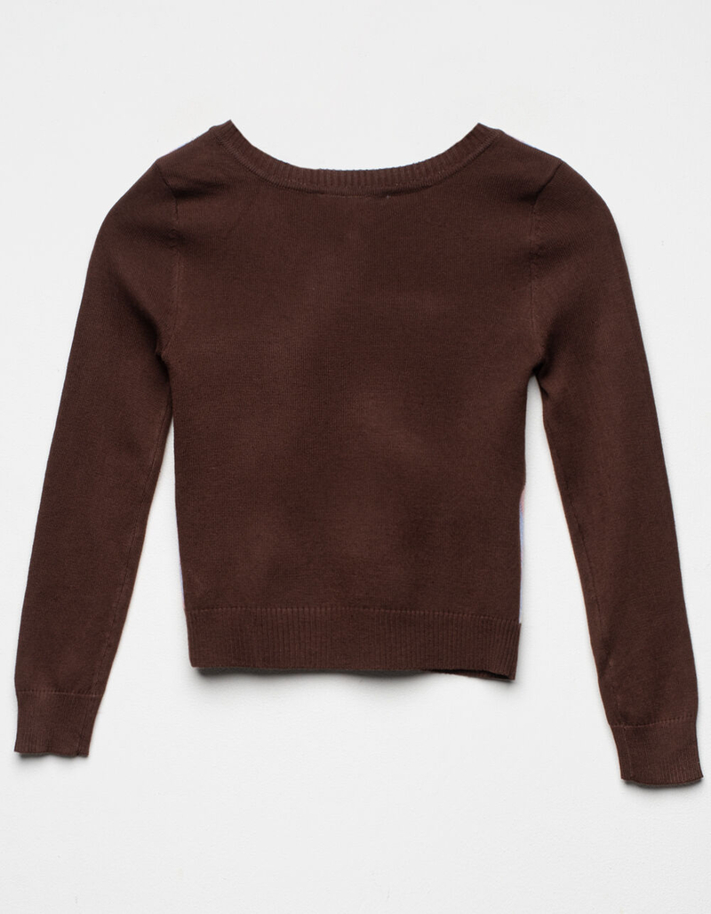 FULL TILT Argyle Girls Sweater image number 1