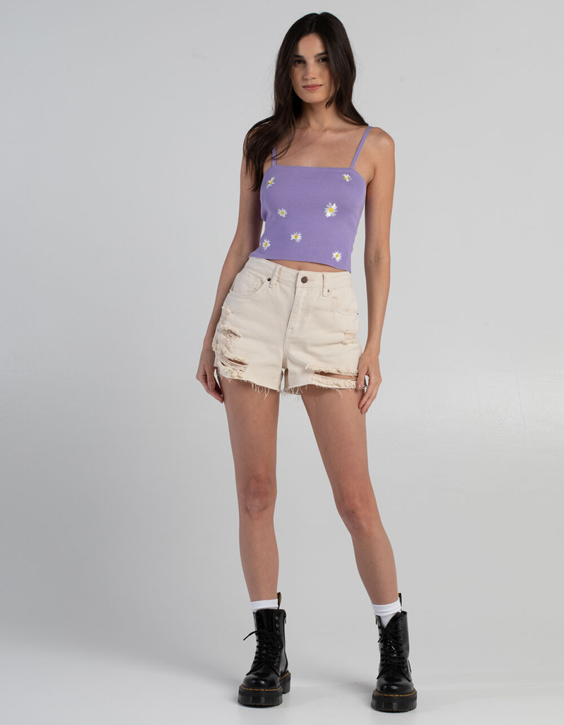 FULL TILT Daisy Embroidered Womens Cami  image number 3