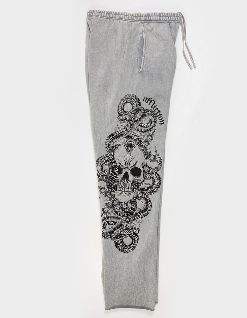 AFFLICTION Deadly Mens Wide Leg Sweatpants image number 2