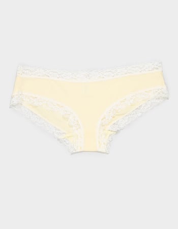 FULL TILT Rib Lace Trim Cheeky Panties Primary Image