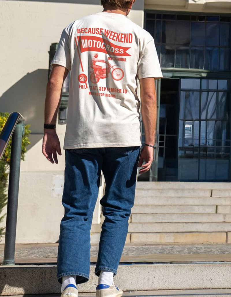 BECAUSE WEEKEND Motocross Mens Tee image number 3