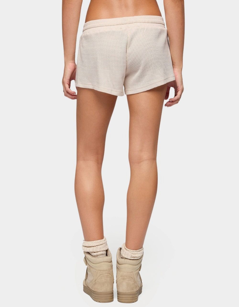 EDIKTED Baila Waffle Shorts image number 2