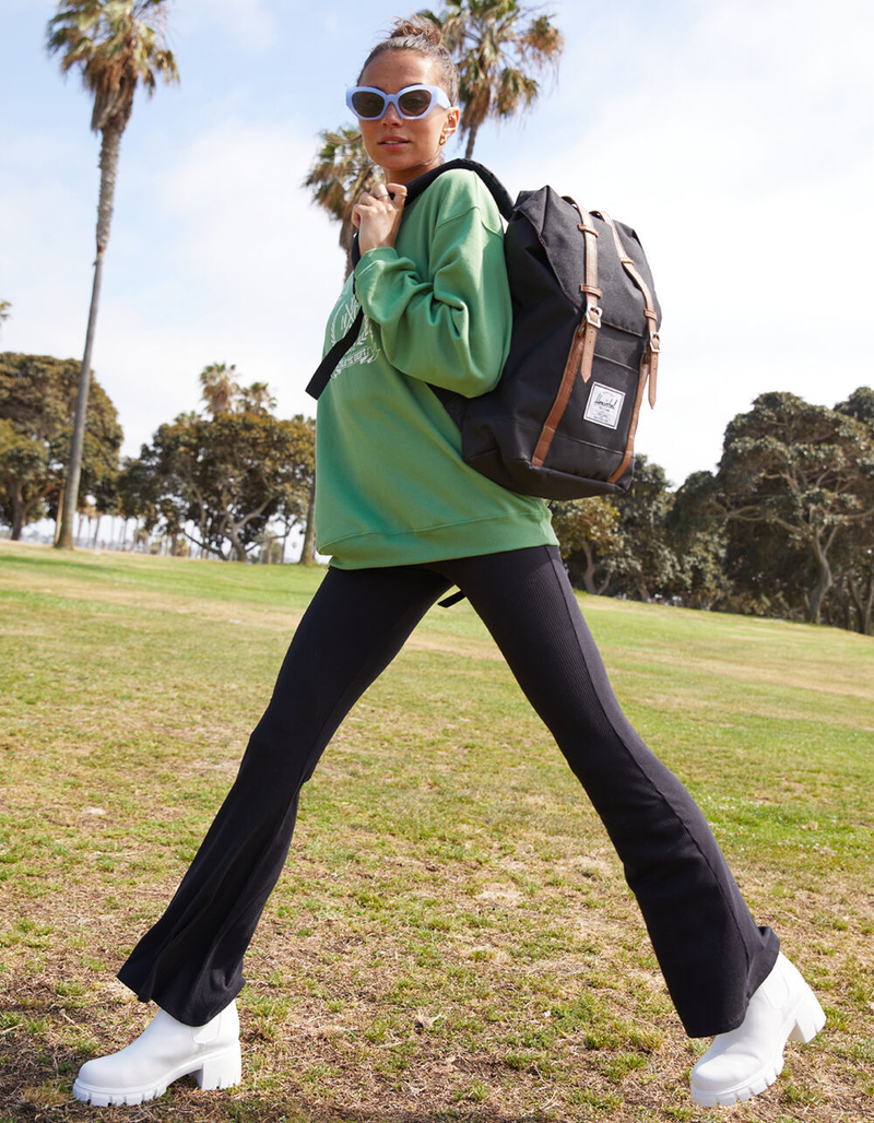 SKY AND SPARROW Rib Womens Flare Pants image number 6