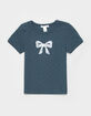 FULL TILT Puff Bow Dot Girls Tee image number 1