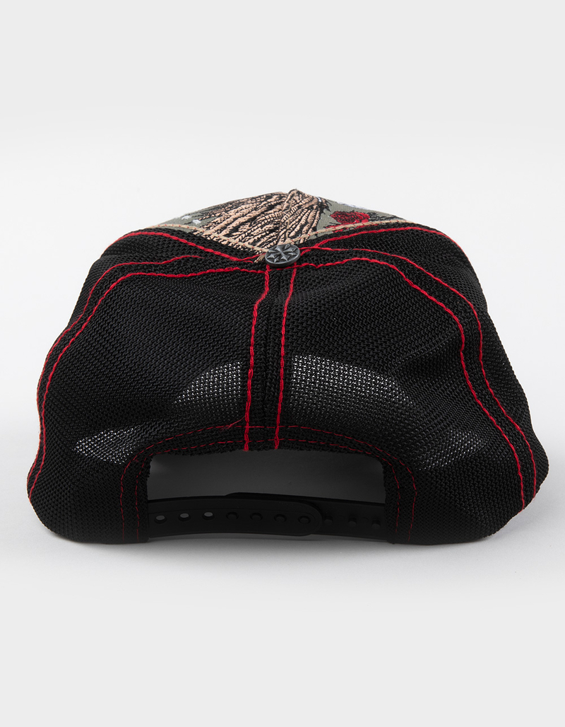 AFFLICTION Winged Reaper Womens Trucker Hat image number 2