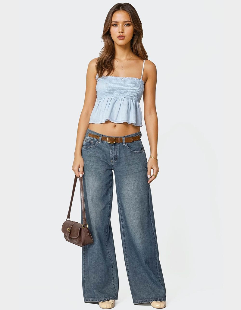 EDIKTED Millie Scrunch Tank Top image number 1