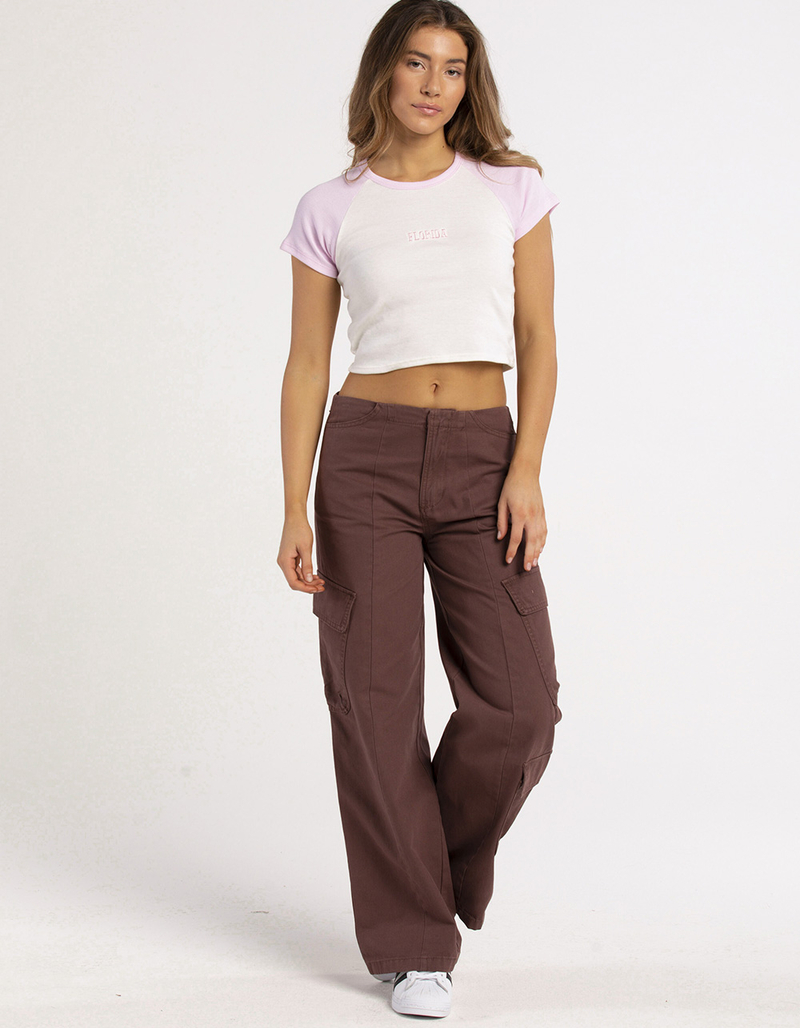 FULL TILT Florida Embroidered Womens Raglan Tee image number 3