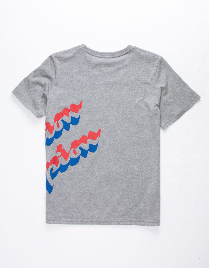 CHAMPION Script Logo Wrap Heather Gray Boys T-Shirt image number 1