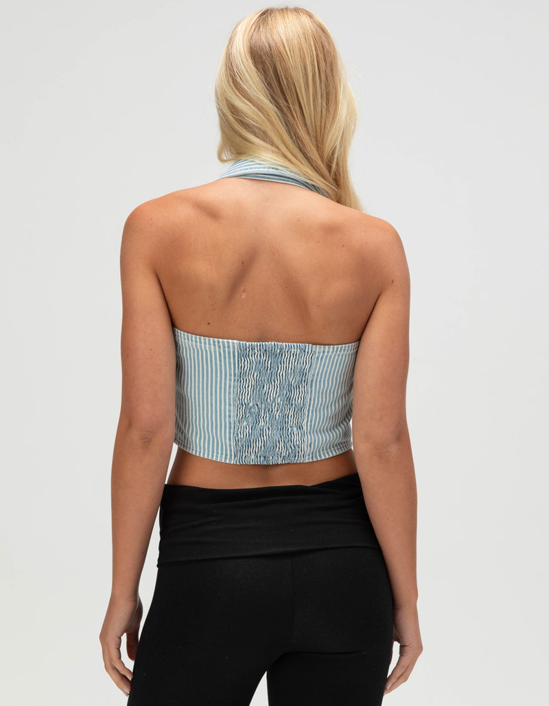 LEVI'S Bria Womens Denim Corset Halter Top image number 3