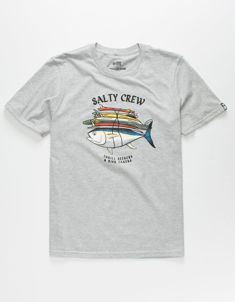 SALTY CREW Voyager Boys Heather Gray T-Shirt image number 0