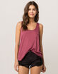 BOZZOLO Mauve Womens Pocket Tank image number 2