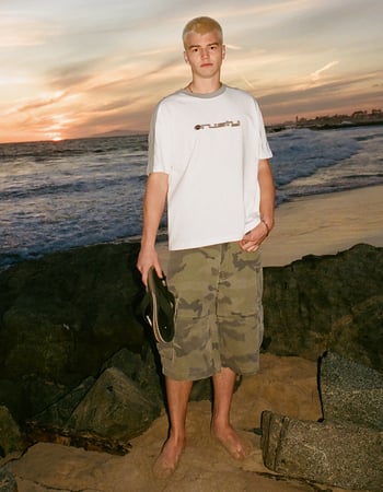 RSQ Mens Baggy Twill Cargo Jorts Primary Image