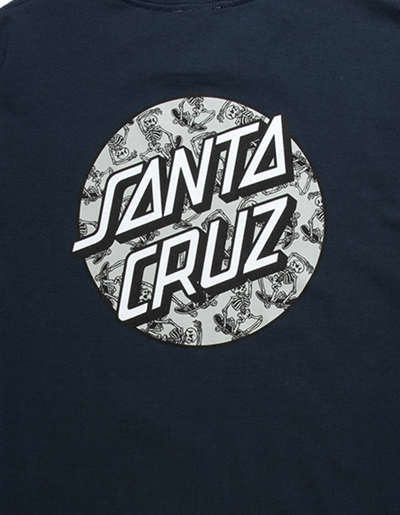 SANTA CRUZ Skeleton Fill Dot Mens Tee image number 4