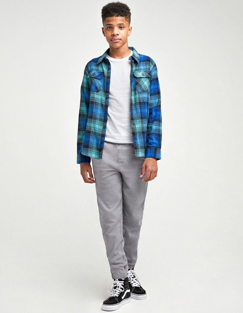 RSQ Boys Twill Light Gray Jogger Pants image number 0