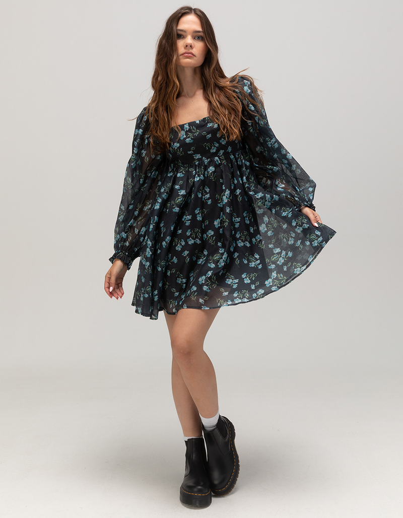 LULUS Floral Womens Babydoll Dress image number 4
