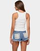 EDIKTED Gemstone & Bead Ribbed Tank Top image number 3