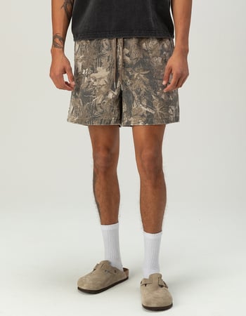 RSQ Mens Pull On Baggy Twill Shorts Alternative Image