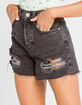 BDG Urban Outfitters Pax Extreme Ripped Womens Black Denim Shorts image number 2