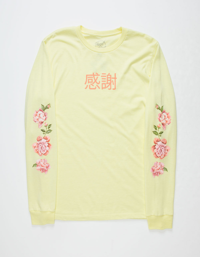 NEON RIOT Thank You Rose Mens T-Shirt image number 1