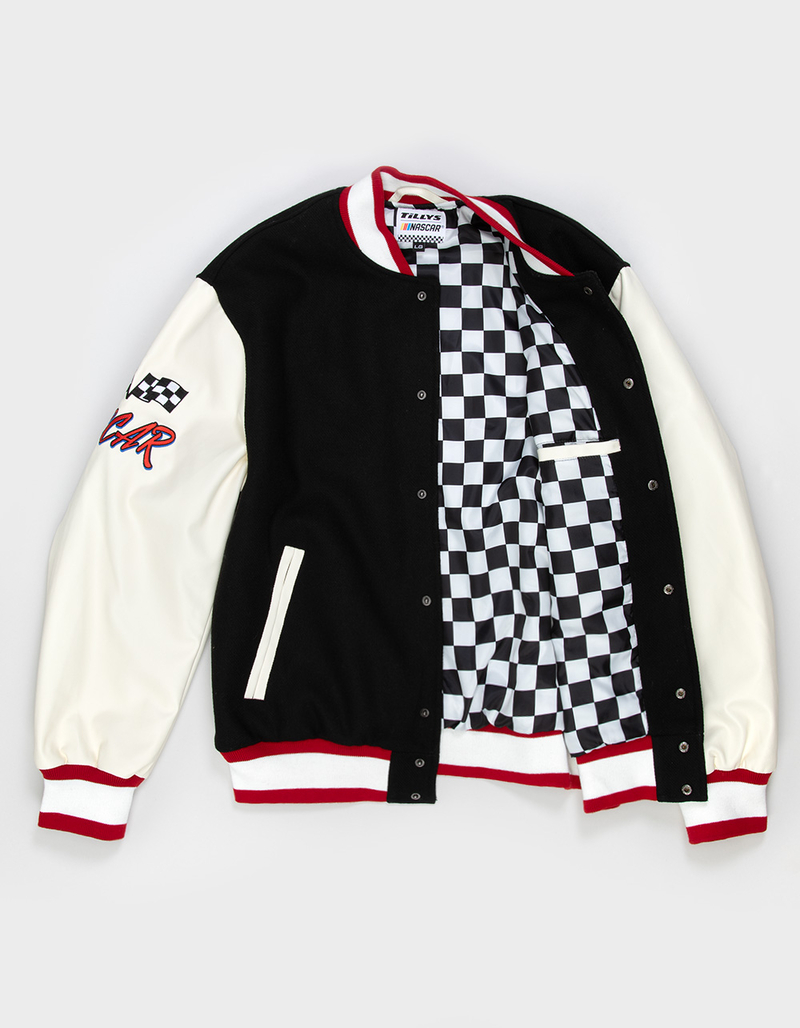 TILLYS x NASCAR Racing Team Mens Varsity Jacket image number 9