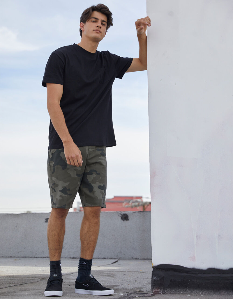 RSQ Long Mens Camo Chino Shorts image number 0