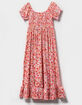 NO COMMENT Ditsy Smock Girls Maxi Dress image number 2