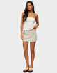 EDIKTED Poppey Striped Twill Mini Skirt image number 4