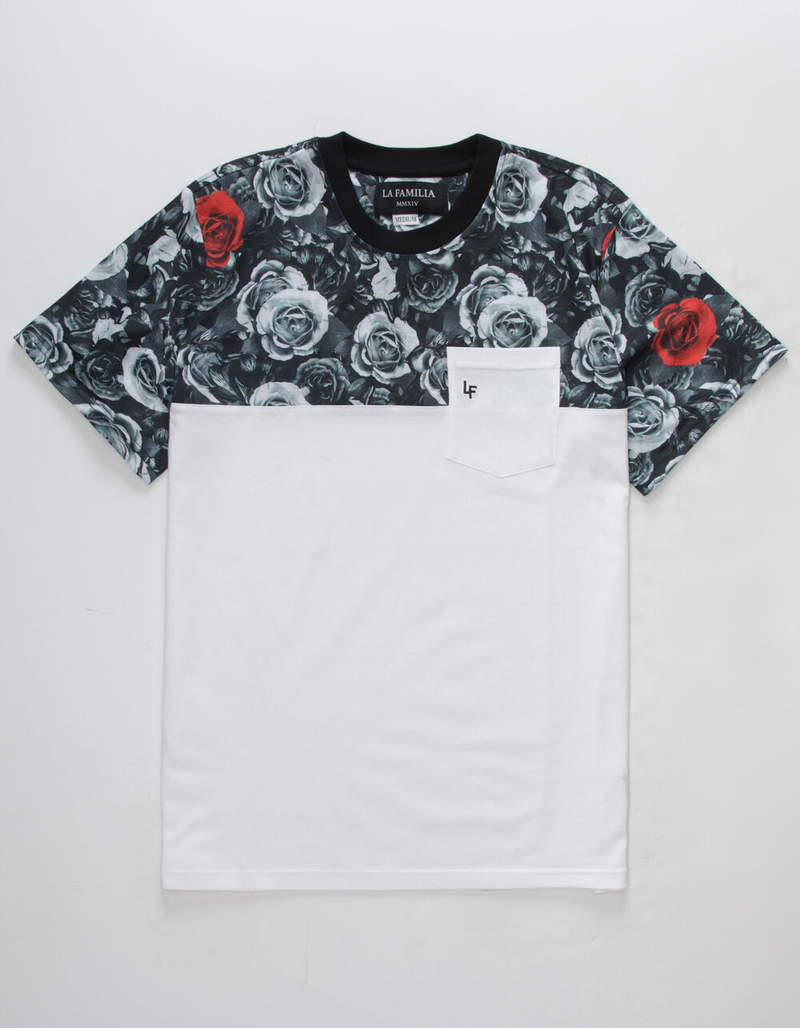 LA FAMILIA Million Roses Mens Pocket Tee image number 0